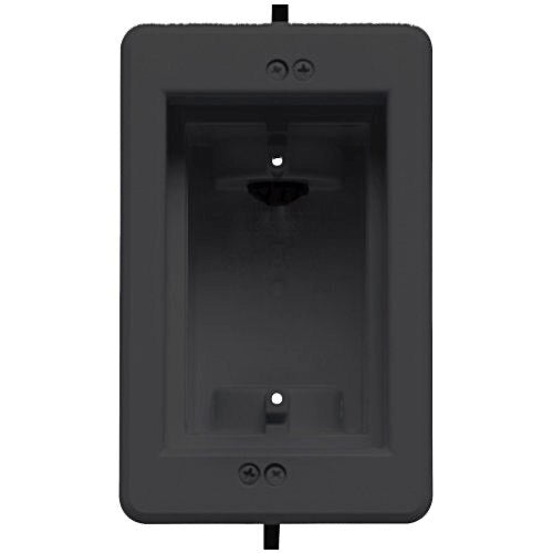 Arlington Single Gang Recessed Device Box – Black
