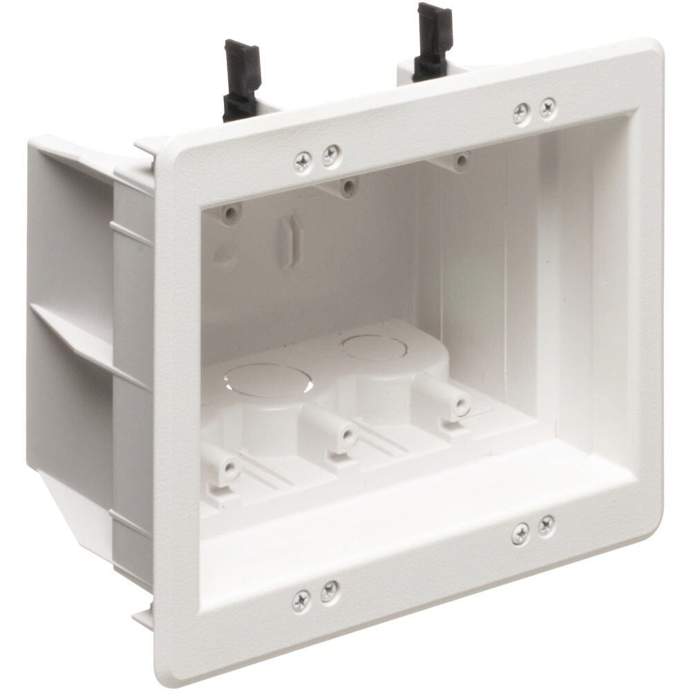 Arlington Triple Gang Recessed Device Box – White