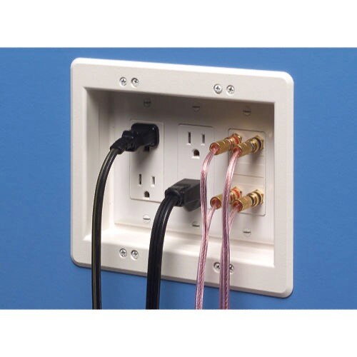 Arlington Triple Gang Recessed Device Box – White