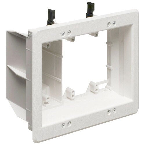 Arlington 3 Gang Combo Hi +2 Low Voltage Recessed Box Existing/New Construction