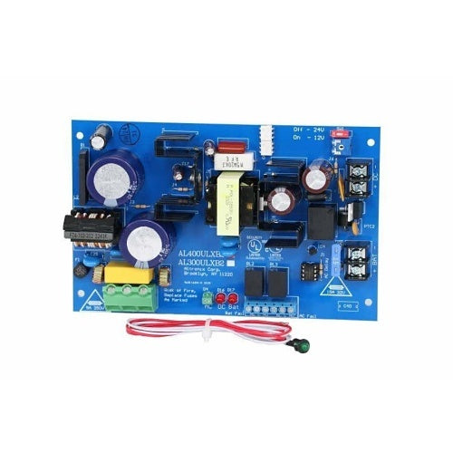 Altronix AL400RLB Power Supply / Charger with LED Cable Assembly, 12 or 24VDC at 4A, Board