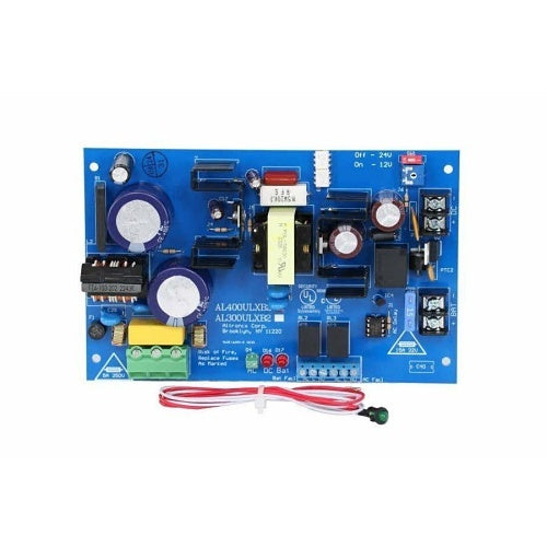 Altronix AL400RLB Power Supply / Charger with LED Cable Assembly, 12 or 24VDC at 4A, Board