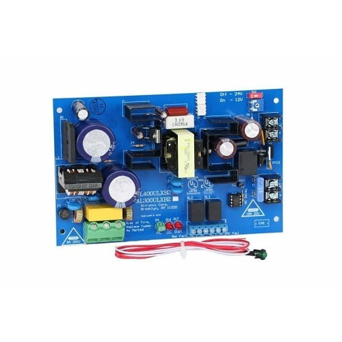 Altronix AL400RLB Power Supply / Charger with LED Cable Assembly, 12 or 24VDC at 4A, Board