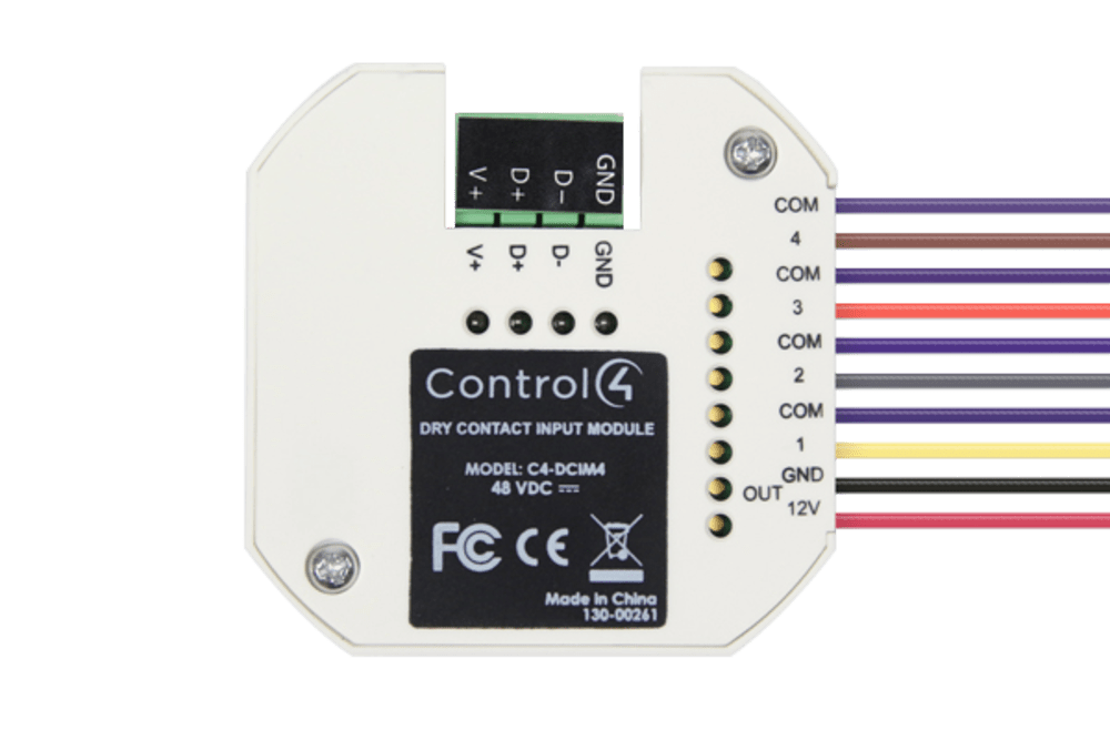 Control4® 4-Channel Bus Dry Contact Input Module