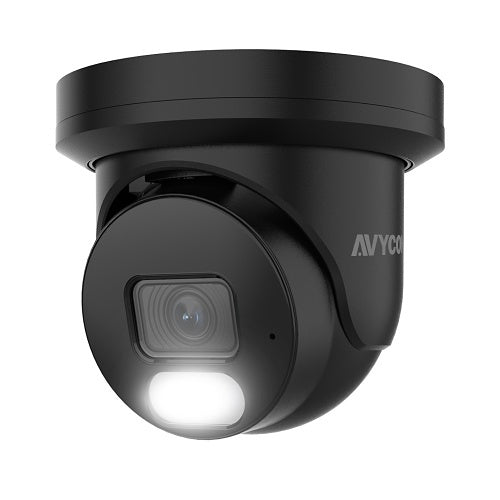 AVYCON AVC-NBE81F28-B 8MP Dual Light Infinitecolor Turret IP Camera, 2.8mm Fixed Lens, Black