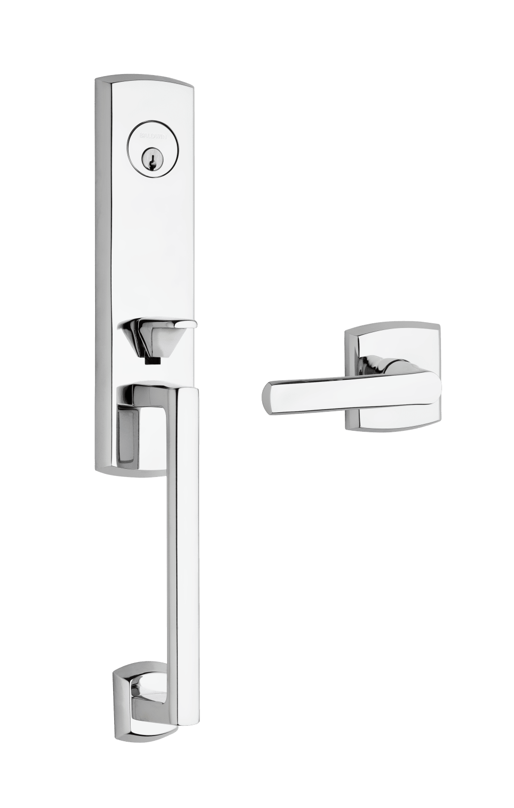 Baldwin Soho 3/4 Escutcheon Handleset Entry Kit - Right Hand (Polished Chrome)