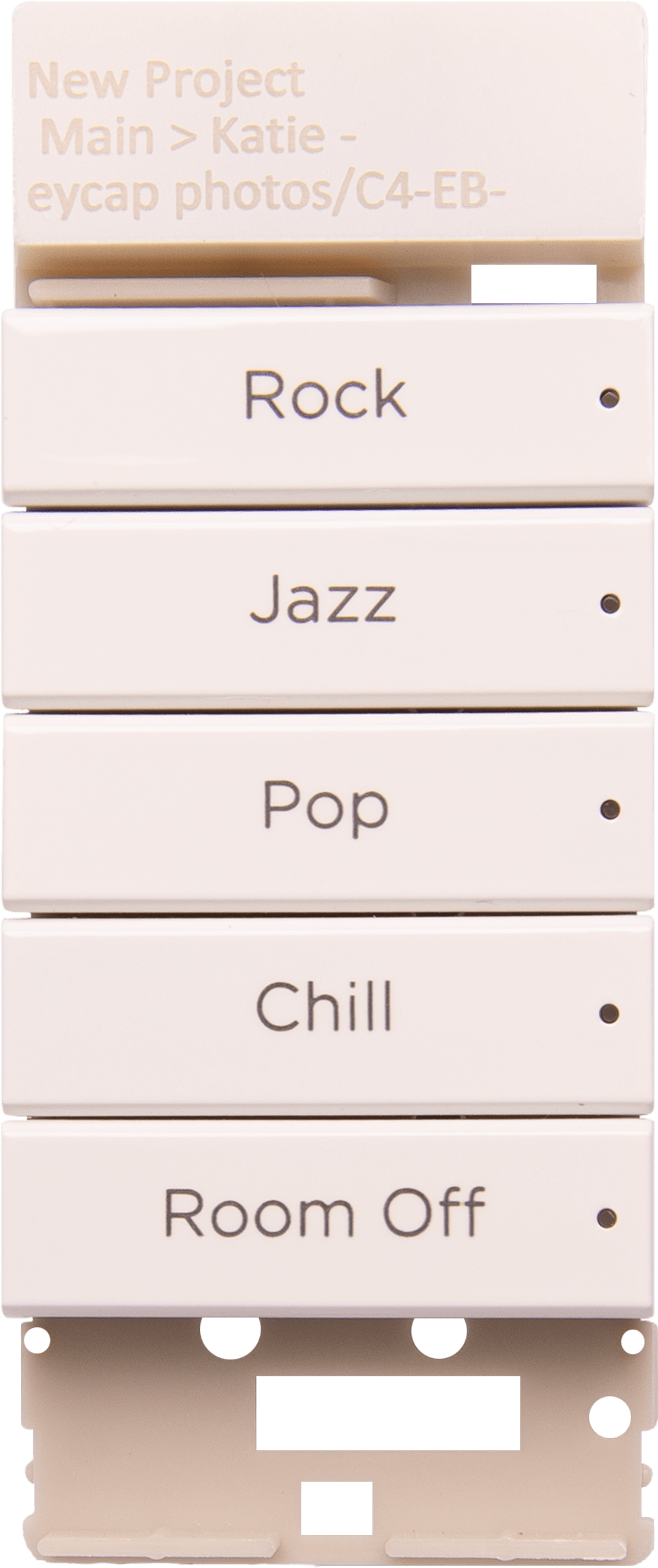 Control4® Engraved Music Keycaps, Contemporary (Genres)