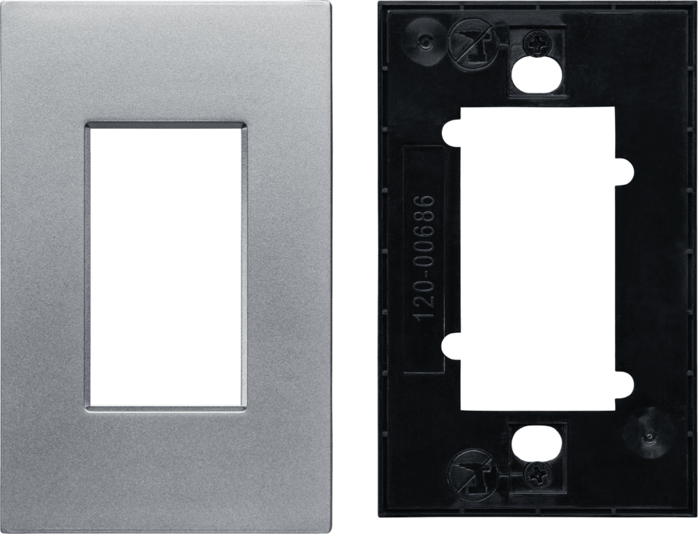 Control4® Faceplate, Contemporary, 1 Gang (Aluminum)