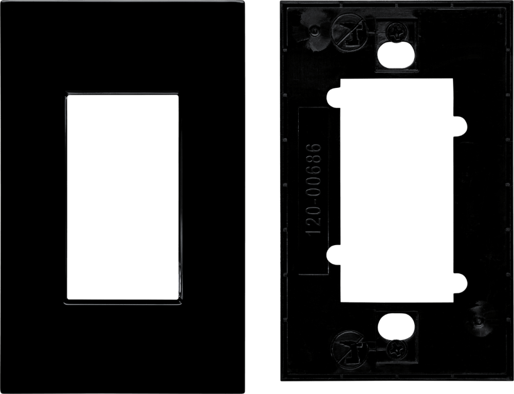 Control4® Faceplate, Contemporary, 1 Gang (Black)