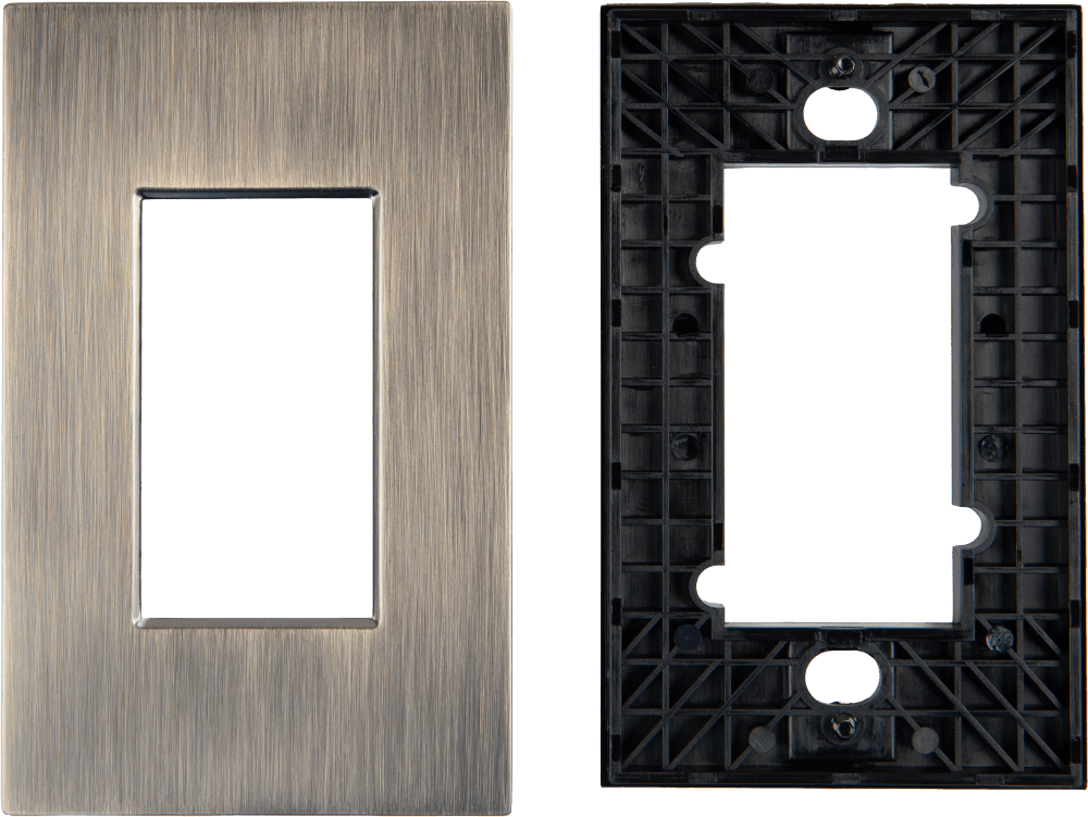 Control4® Faceplate, Contemporary, 1 Gang (Antique Brass)