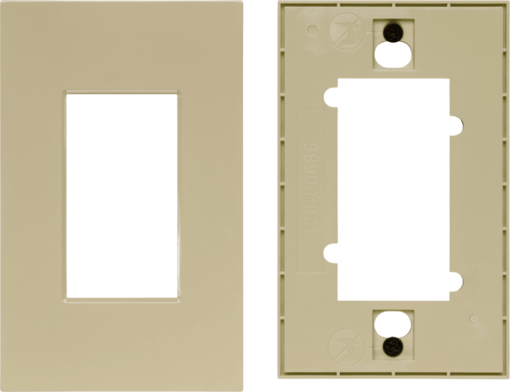 Control4® Faceplate, Contemporary, 1 Gang (Ivory)
