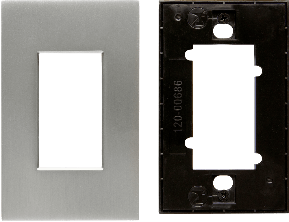 Control4® Faceplate, Contemporary, 1 Gang (Matte Stainless)