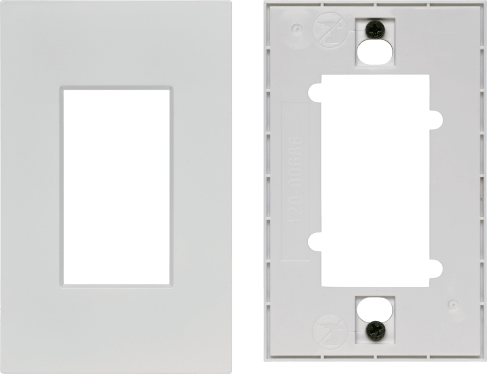 Control4® Faceplate, Contemporary, 1 Gang (Snow White)