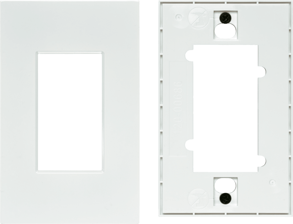 Control4® Faceplate, Contemporary, 1 Gang (White)