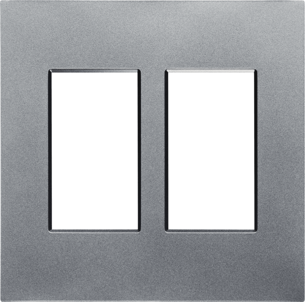 Control4® Faceplate, Contemporary, 2 Gang (Aluminum)