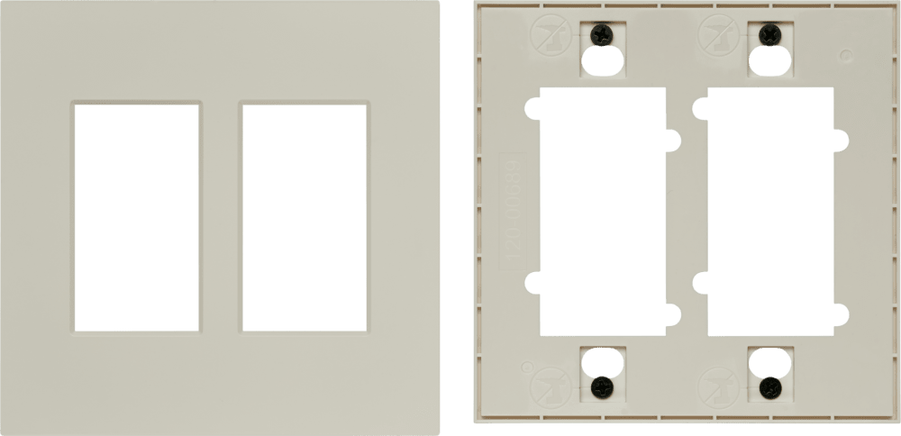 Control4® Faceplate, Contemporary, 2 Gang (Biscuit)