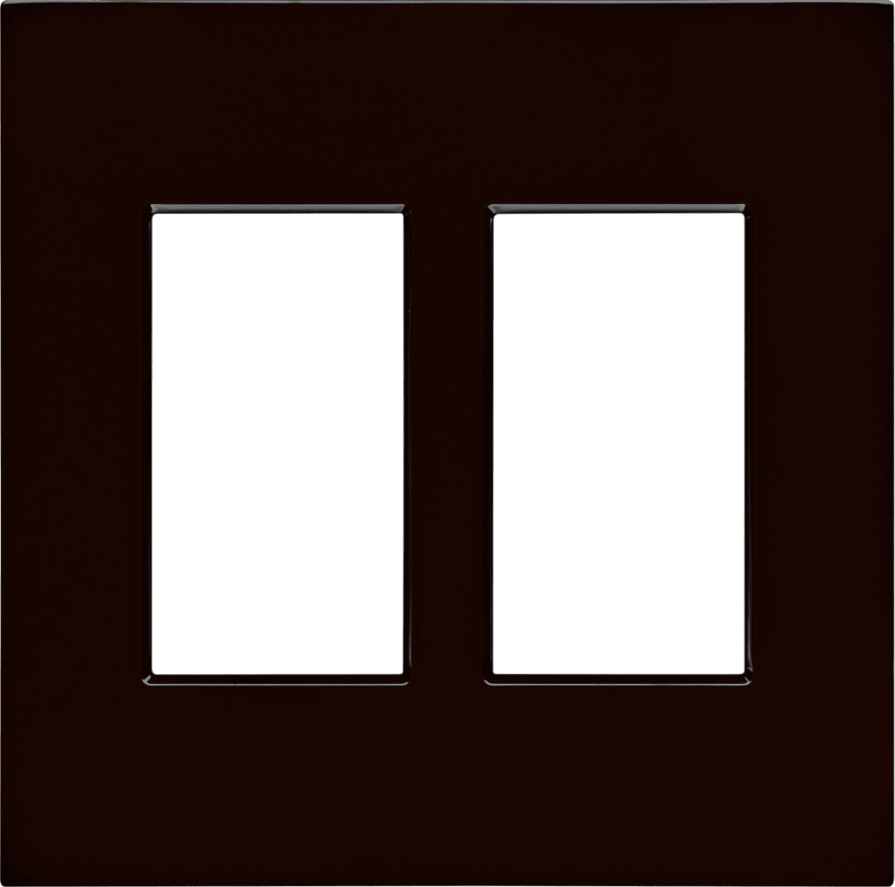 Control4® Faceplate, Contemporary, 2 Gang (Brown)