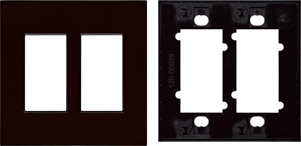 Control4® Faceplate, Contemporary, 2 Gang (Brown)