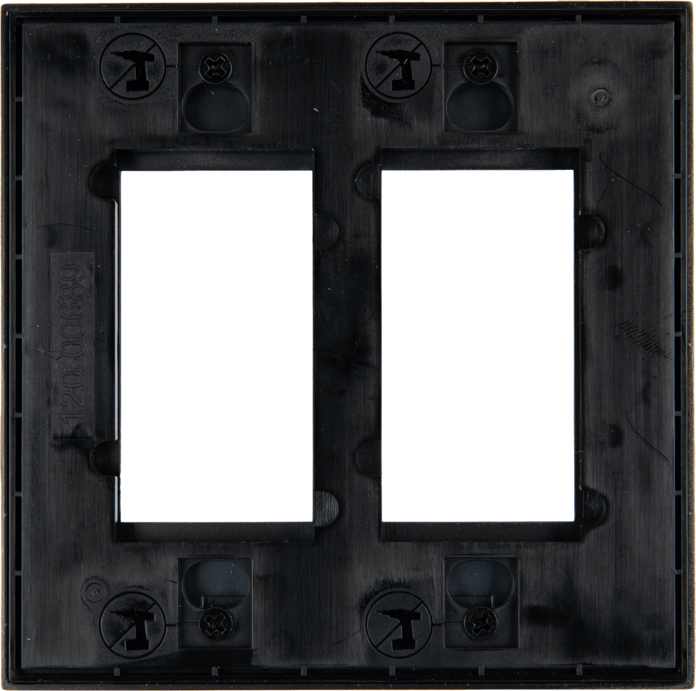 Control4® Faceplate, Contemporary, 2 Gang (Antique Brass)