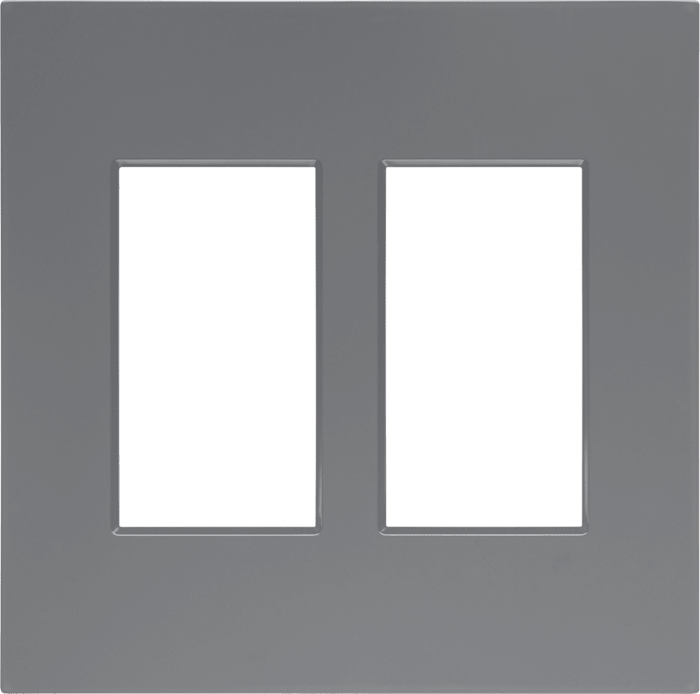 Control4® Faceplate, Contemporary, 2 Gang (Gray)