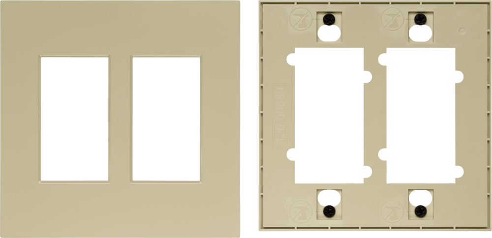 Control4® Faceplate, Contemporary, 2 Gang (Ivory)