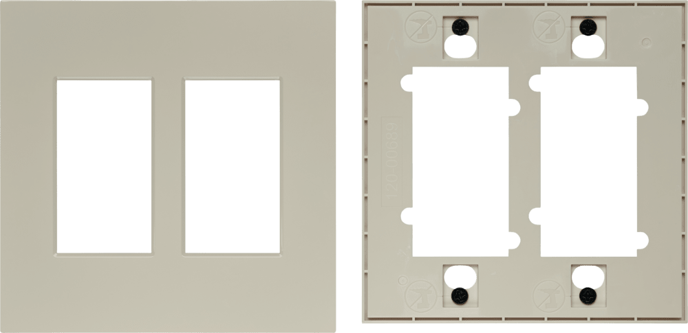 Control4® Faceplate, Contemporary, 2 Gang (Light Almond)