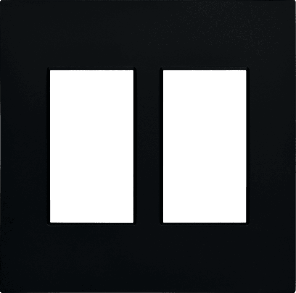 Control4® Faceplate, Contemporary, 2 Gang (Midnight Black)