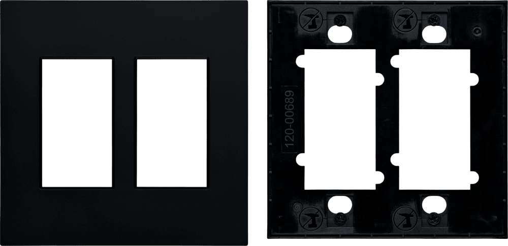Control4® Faceplate, Contemporary, 2 Gang (Midnight Black)