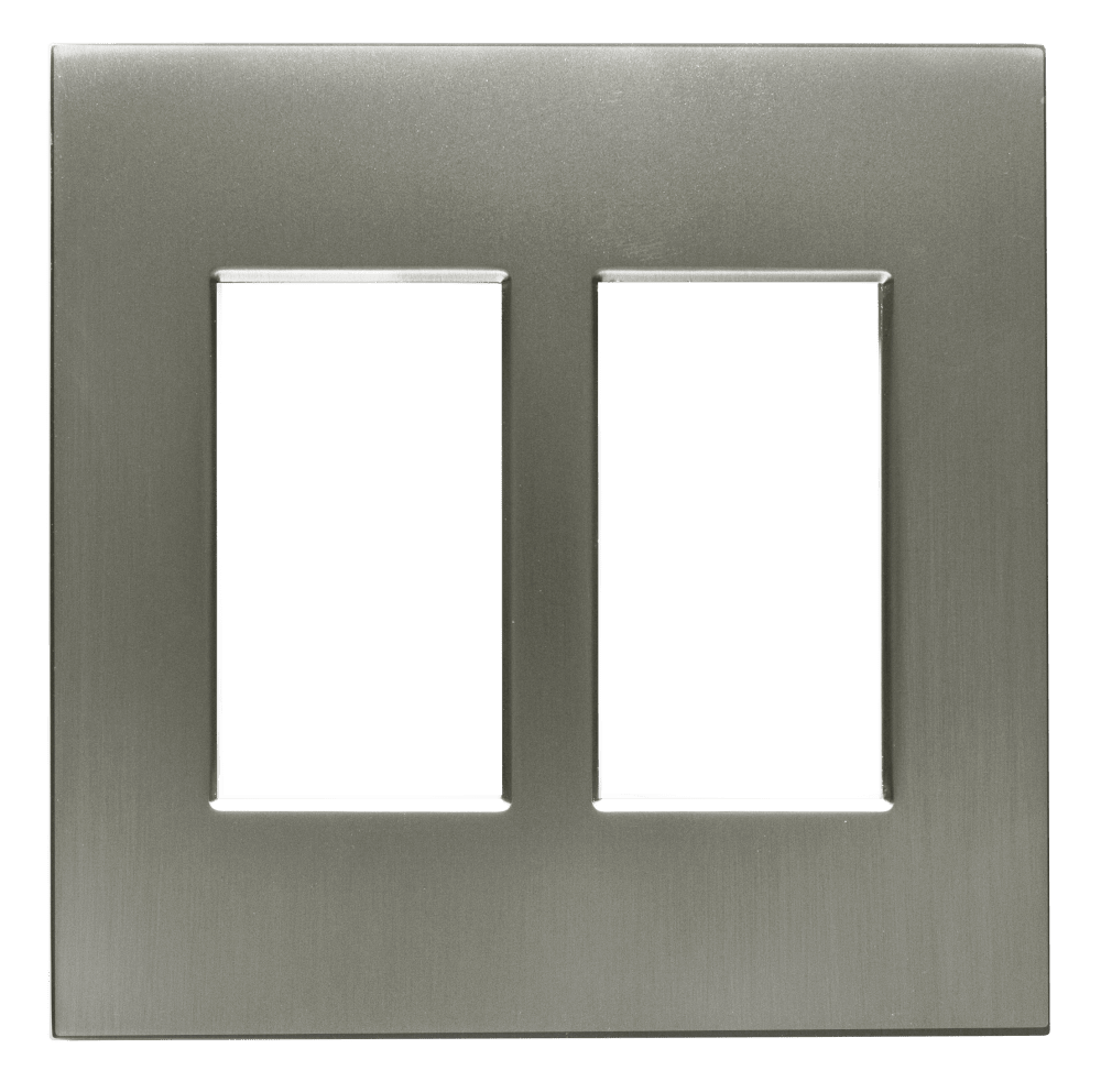 Control4® Faceplate, Contemporary, 2 Gang (Matte Stainless)
