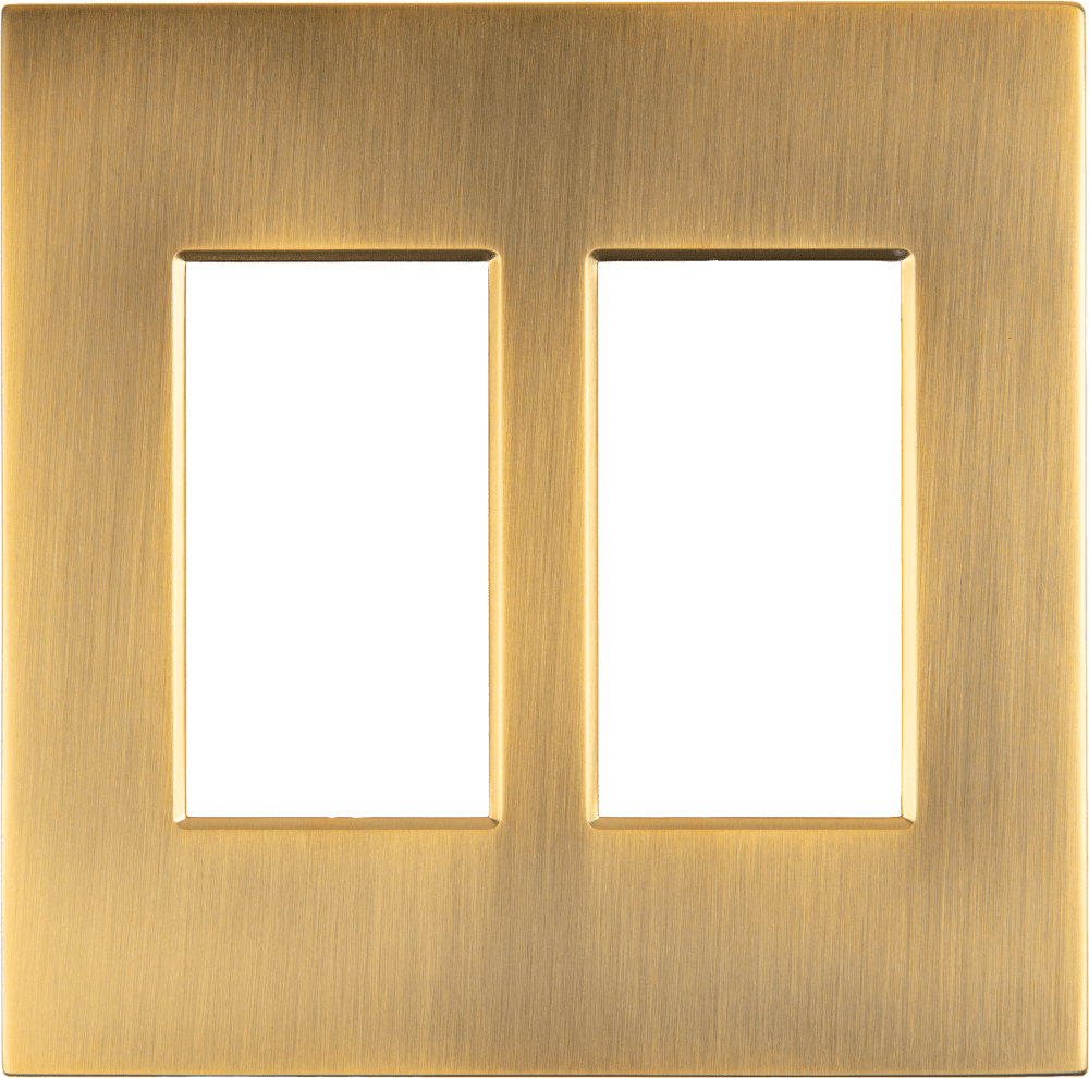 Control4® Faceplate, Contemporary, 2 Gang (Satin Bronze)