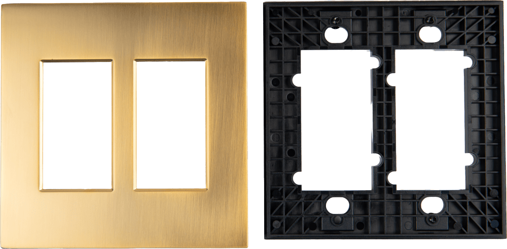 Control4® Faceplate, Contemporary, 2 Gang (Satin Bronze)