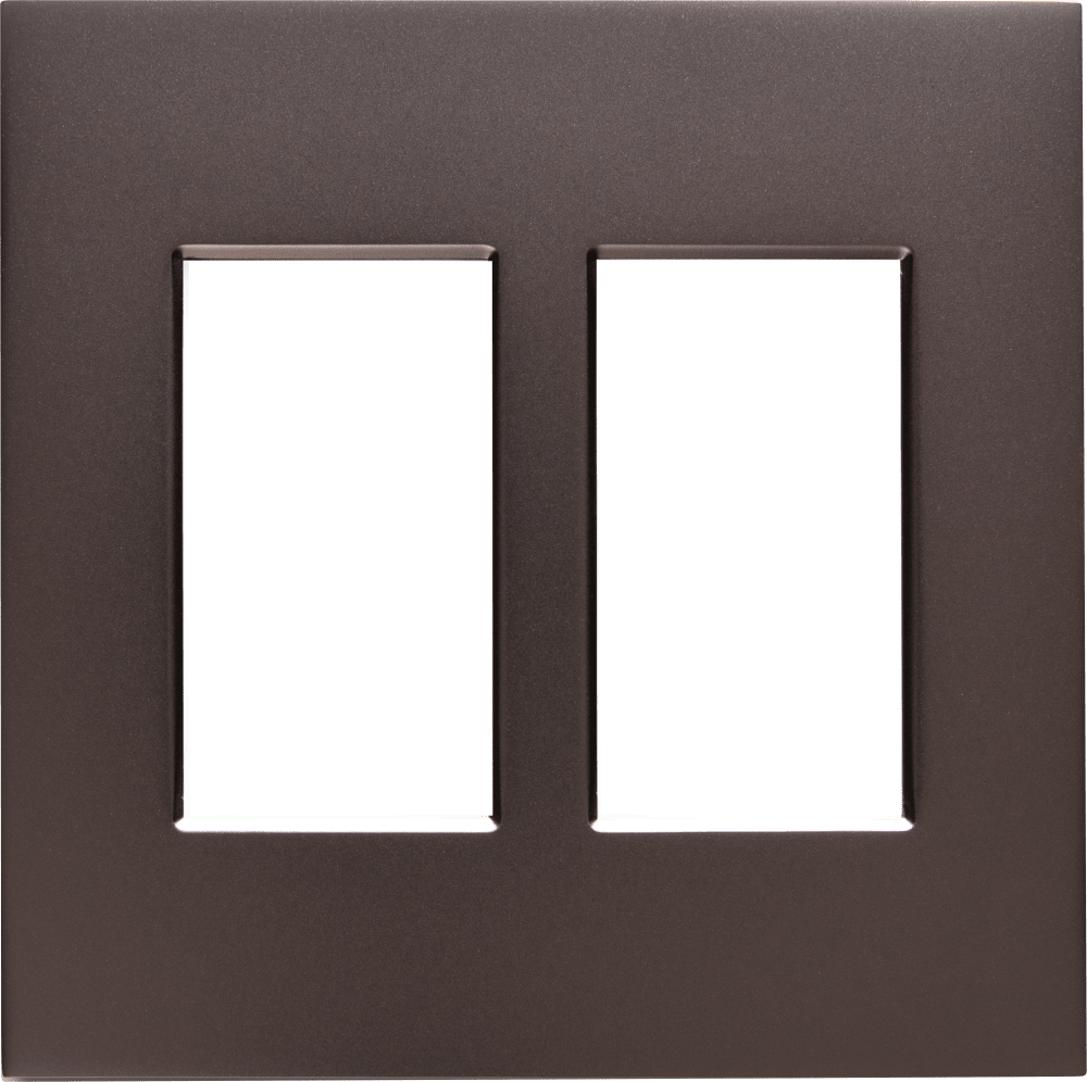 Control4® Faceplate, Contemporary, 2 Gang (Satin Nickel)