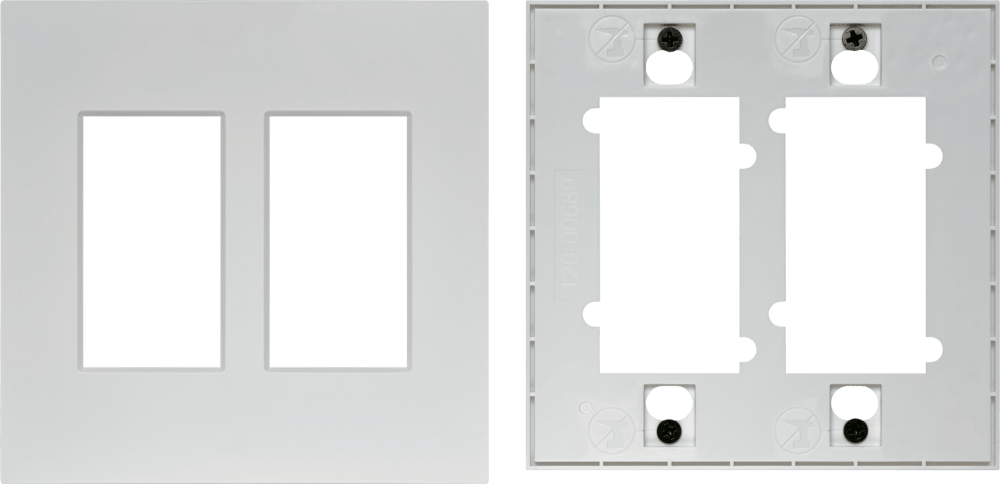 Control4® Faceplate, Contemporary, 2 Gang (Snow White)