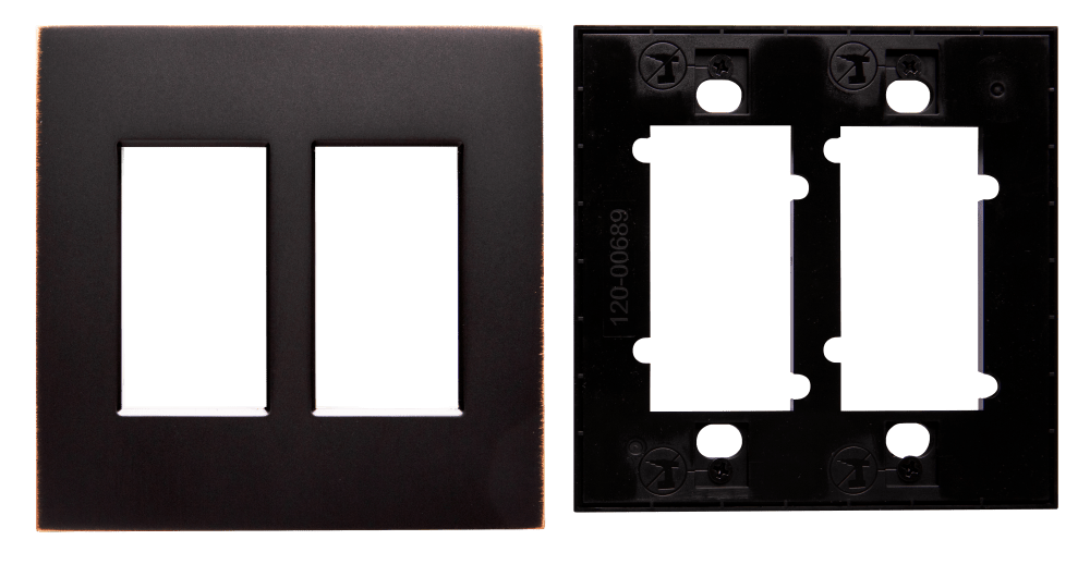 Control4® Faceplate, Contemporary, 2 Gang (Venetian Bronze)