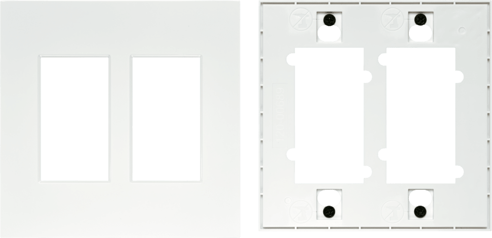 Control4® Faceplate, Contemporary, 2 Gang (White)