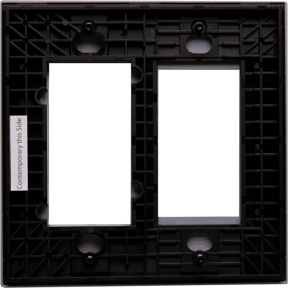 Control4® Faceplate, Contemporary, 2 Gang Combo (Aluminum)