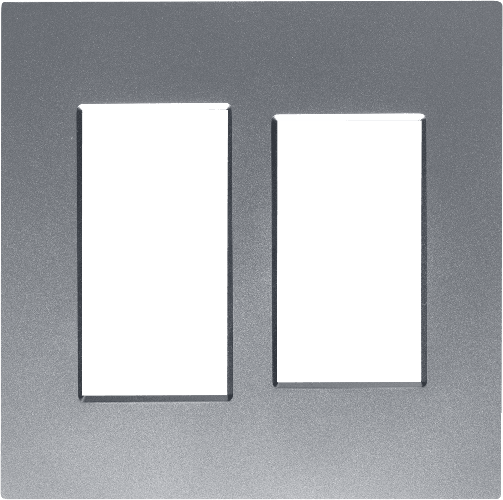 Control4® Faceplate, Contemporary, 2 Gang Combo (Aluminum)