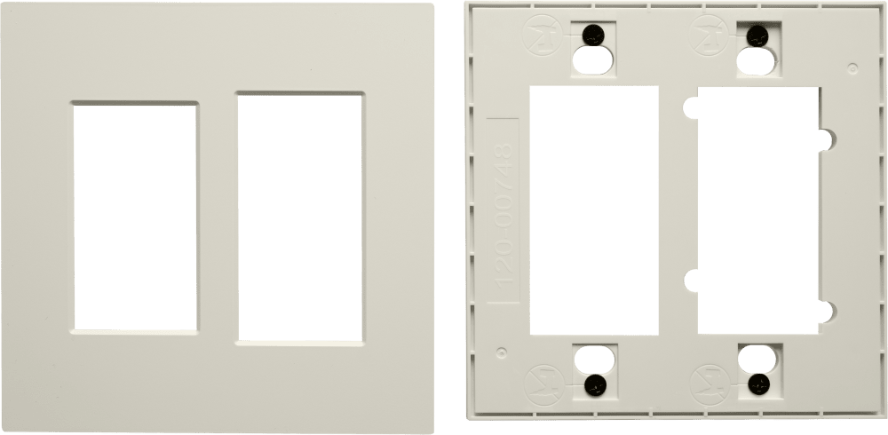 Control4® Faceplate, Contemporary, 2 Gang Combo (Biscuit)