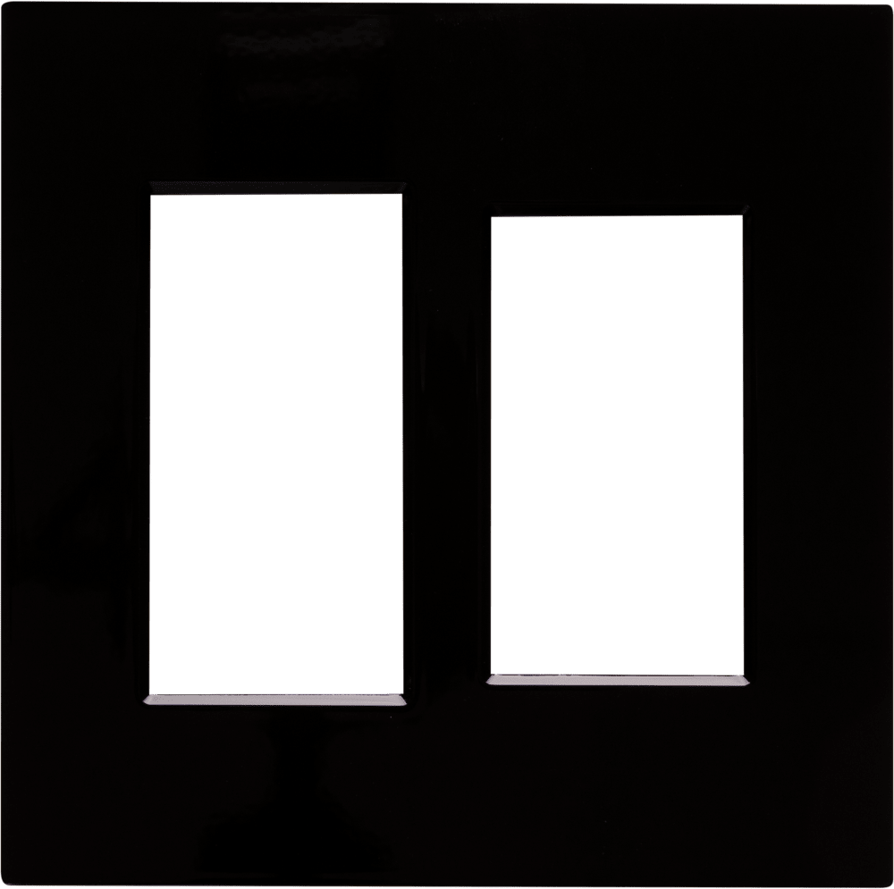 Control4® Faceplate, Contemporary, 2 Gang Combo (Black)