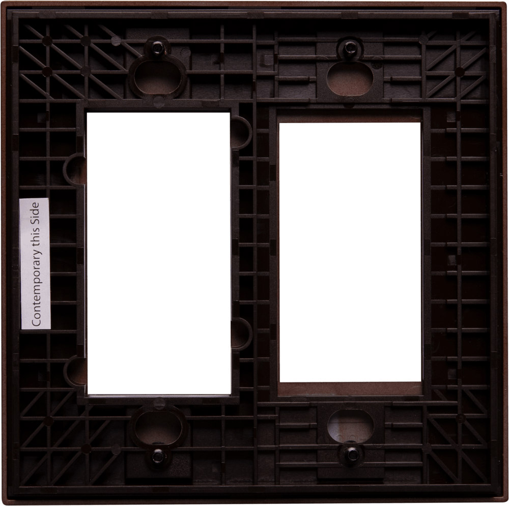 Control4® Faceplate, Contemporary, 2 Gang Combo (Brown)
