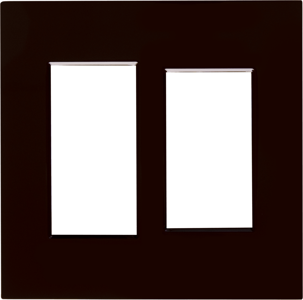 Control4® Faceplate, Contemporary, 2 Gang Combo (Brown)