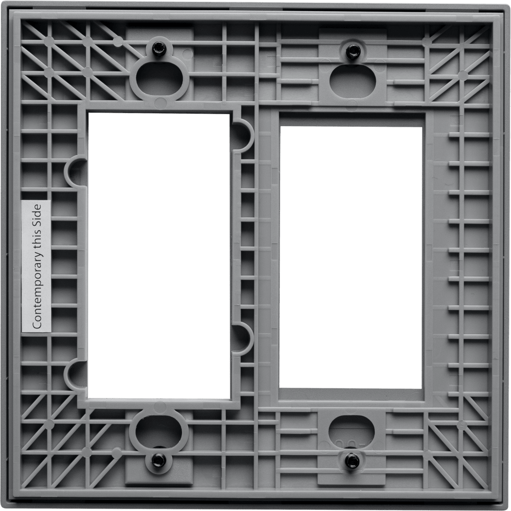 Control4® Faceplate, Contemporary, 2 Gang Combo (Gray)