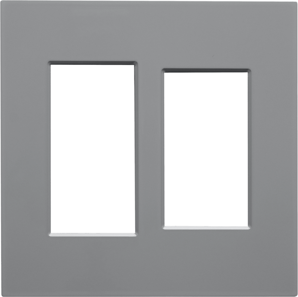 Control4® Faceplate, Contemporary, 2 Gang Combo (Gray)