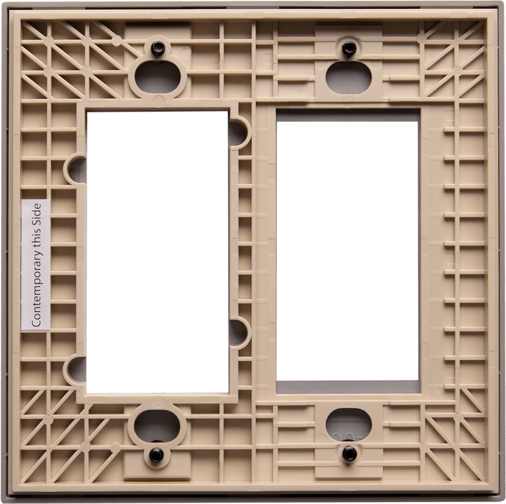 Control4® Faceplate, Contemporary, 2 Gang Combo (Ivory)