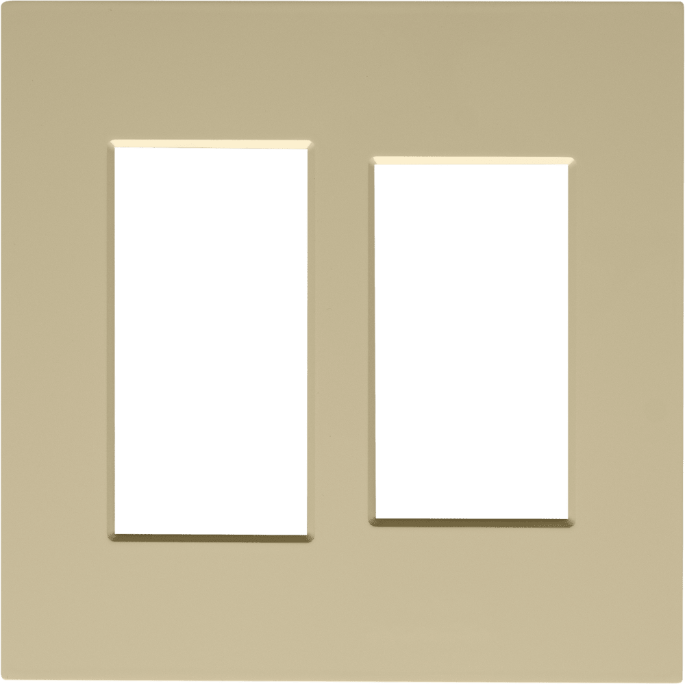 Control4® Faceplate, Contemporary, 2 Gang Combo (Ivory)