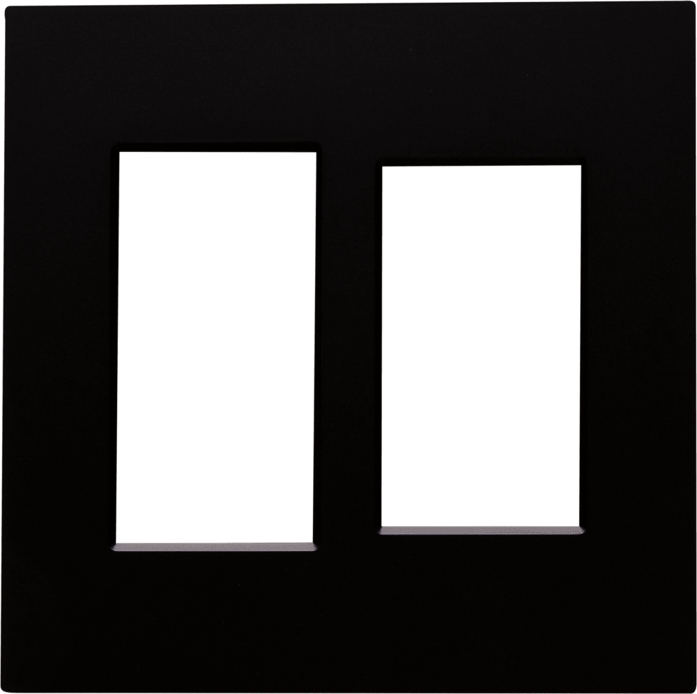Control4® Faceplate, Contemporary, 2 Gang Combo (Midnight Black)