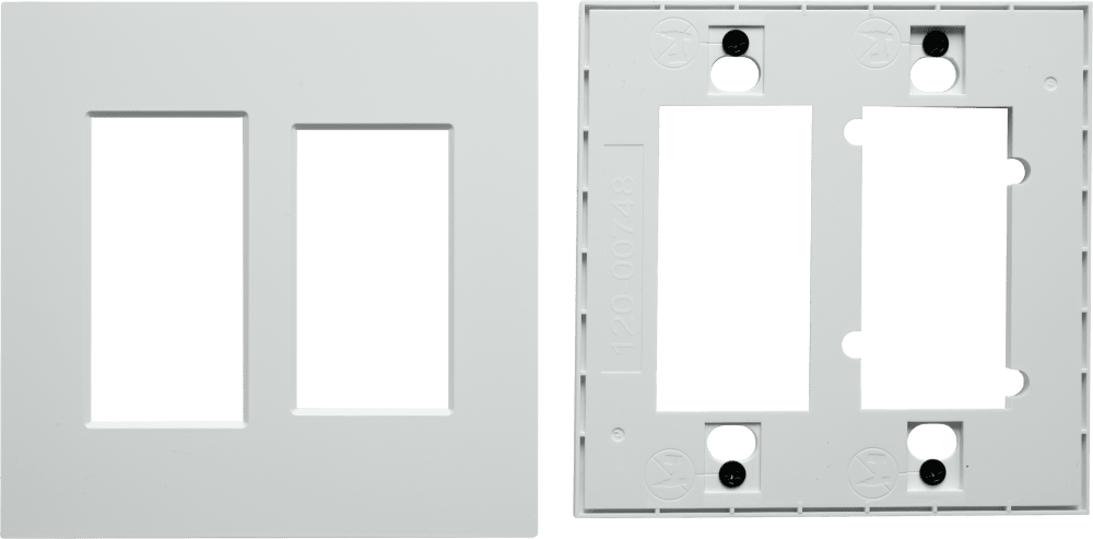 Control4® Faceplate, Contemporary, 2 Gang Combo (Snow White)