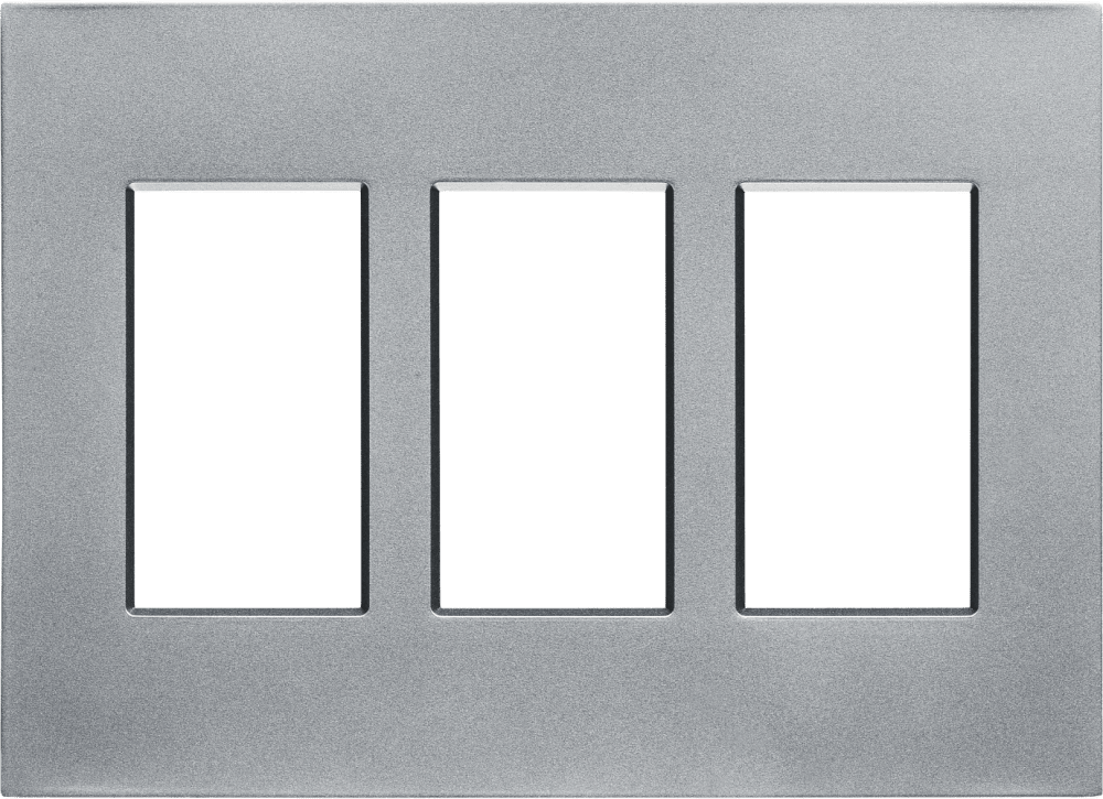 Control4® Faceplate, Contemporary, 3 Gang (Aluminum)