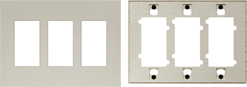 Control4® Faceplate, Contemporary, 3 Gang (Biscuit)