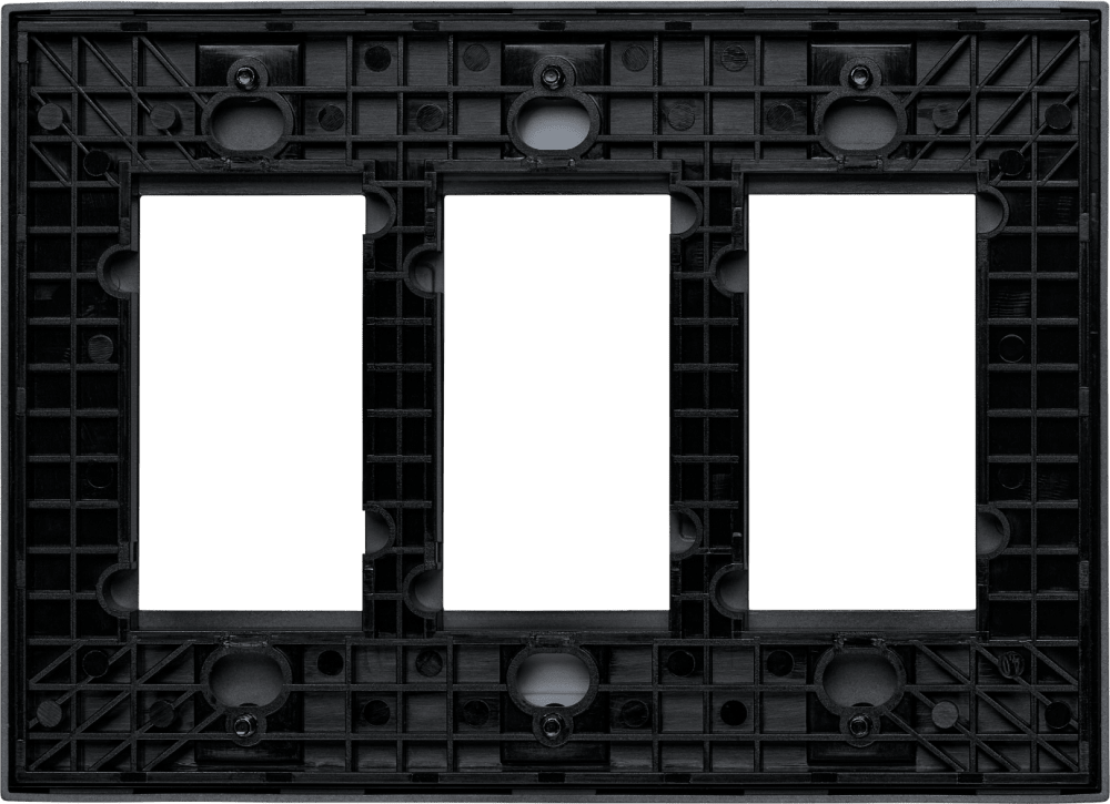Control4® Faceplate, Contemporary, 3 Gang (Black)